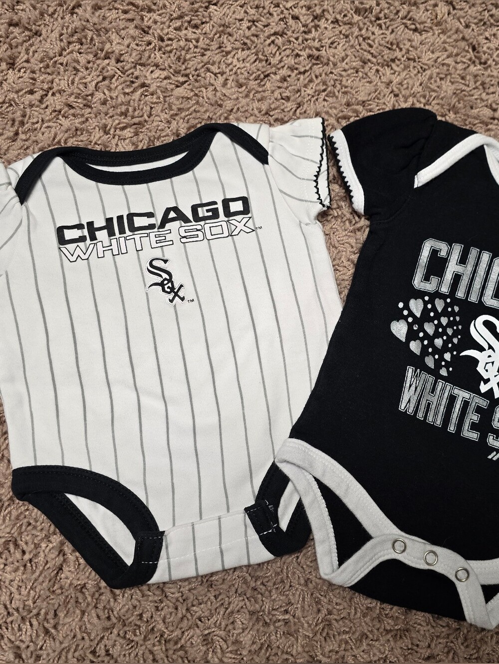Majestic Chicago White Sox Baby Bodysuit Duo - Black & White